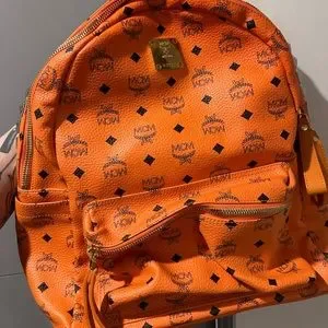 MCM | Bags | Large Mcm Backpack Orange Mint Condition  display picture 1